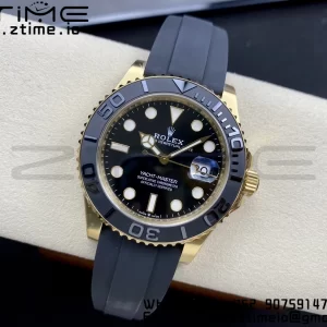 Rolex Yacht-Master 42mm 226658 YG Clean Factory 1:1 Best Edition Ceramic Bezel Black Dial on Oysterflex Strap VR3235 - Super Clone Watch | 1:1 Best Version