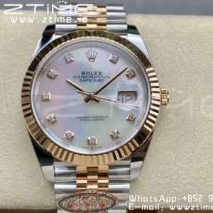 Rolex DateJust 41mm 126331 904L SS Clean 1:1 Best Edition MOP Dial on SS/RG Jubilee Bracelet VR3235 - Super Clone Watch | 1:1 Best Version