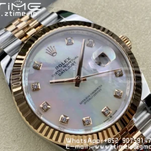 Rolex DateJust 41mm 126331 904L SS Clean 1:1 Best Edition MOP Dial on SS/RG Jubilee Bracelet VR3235 - Super Clone Watch | 1:1 Best Version