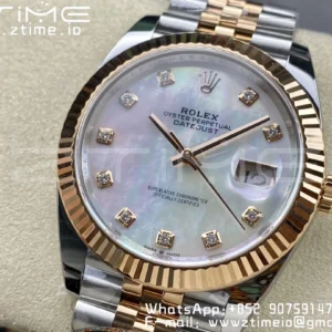 Rolex DateJust 41mm 126331 904L SS Clean 1:1 Best Edition MOP Dial on SS/RG Jubilee Bracelet VR3235 - Super Clone Watch | 1:1 Best Version
