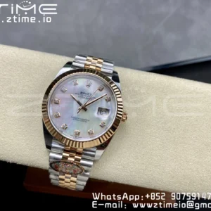Rolex DateJust 41mm 126331 904L SS Clean 1:1 Best Edition MOP Dial on SS/RG Jubilee Bracelet VR3235 - Super Clone Watch | 1:1 Best Version