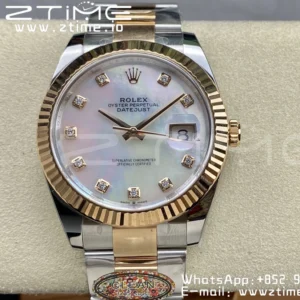 Rolex DateJust 41mm 126331 904L SS Clean 1:1 Best Edition MOP Dial on SS/RG Oyster Bracelet VR3235 - Super Clone Watch | 1:1 Best Version