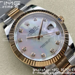 Rolex DateJust 41mm 126331 904L SS Clean 1:1 Best Edition MOP Dial on SS/RG Oyster Bracelet VR3235 - Super Clone Watch | 1:1 Best Version