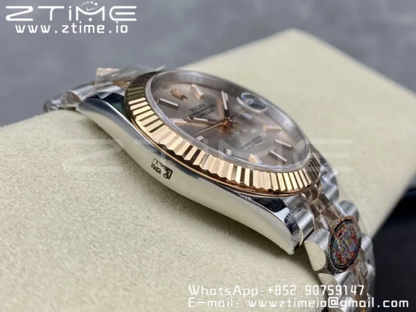 Rolex Rolex DateJust 41 126331 904L SS/RG Clean 1:1 Best Edition Champagne Dial on Jubilee Bracelet VR3235 - Super Clone Watch | 1:1 Best Version