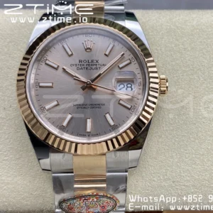 Rolex DateJust 41 126331 904L SS/RG Clean 1:1 Best Edition Champagne Dial on Oyster Bracelet VR3235 - Super Clone Watch | 1:1 Best Version