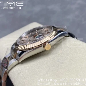 Rolex DateJust 41 126331 904L SS/RG Clean 1:1 Best Edition Champagne Dial pe brățară Oyster VR3235 - Super Clone Watch | 1:1 Best Version