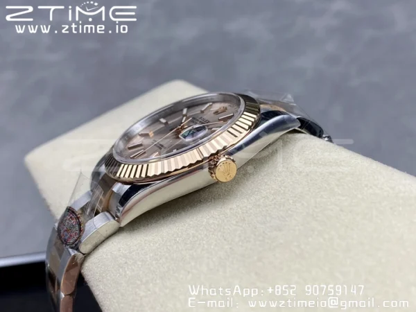 Rolex DateJust 41 126331 904L SS/RG Clean 1:1 Best Edition Champagne Dial pe brățară Oyster VR3235 - Super Clone Watch | 1:1 Best Version