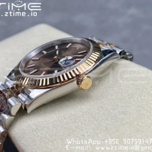 Rolex DateJust 41mm 126331 904L SS Clean 1:1 Best Edition Brown Dial on SS/RG Jubilee Bracelet VR3235 - Super Clone Watch | 1:1 Best Version
