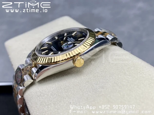 Rolex DateJust 41 126333 Clean 1:1 Best Edition 904L Steel Black Stick Dial on SS/YG Jubilee Bracelet VR3235 - Super Clone Watch | 1:1 Best Version