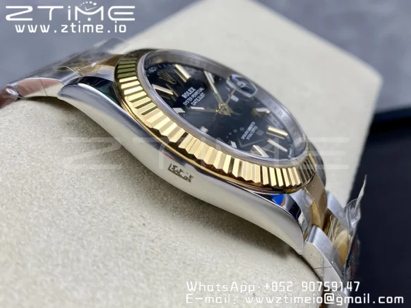 Rolex DateJust 41 126333 Clean 1:1 Best Edition 904L Steel Black Stick Dial on SS/YG Oyster Bracelet VR3235 - Super Clone Watch | 1:1 Best Version