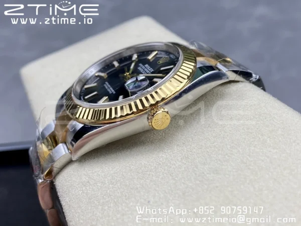 Rolex DateJust 41 126333 Clean 1:1 Best Edition 904L Steel Black Stick Dial on SS/YG Oyster Bracelet VR3235 - Super Clone Watch | 1:1 Best Version