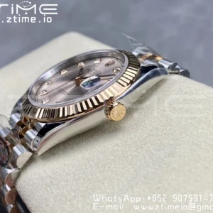 Rolex DateJust 41 126331 904L SS/RG Clean 1:1 Best Edition Champagne Dial with Diamonds Markers on Jubilee Bracelet VR3235 - Super Clone Watch | 1:1 Best Version