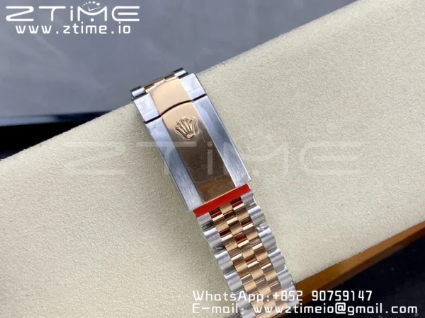 Rolex DateJust 41 126331 904L SS/RG Clean 1:1 Best Edition Champagne Dial with Diamonds Markers on Jubilee Bracelet VR3235 - Super Clone Watch | 1:1 Best Version