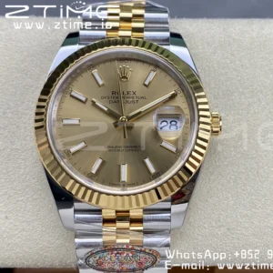 Rolex DateJust 36 126233 Clean 1:1 Best Edition 904L Steel YG Sitck Dial on SS/YG Jubilee Bracelet VR3235 - Super Clone Watch | 1:1 Best Version