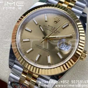 Rolex DateJust 36 126233 Clean 1:1 Best Edition 904L Steel YG Sitck Dial on SS/YG Jubilee Bracelet VR3235 - Super Clone Watch | 1:1 Best Version