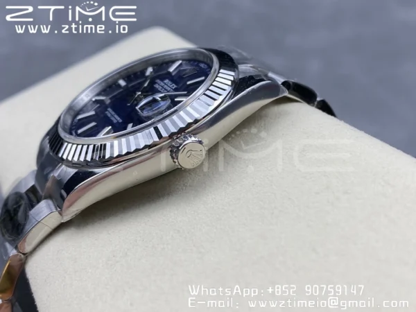 Rolex DateJust 41MM 126334 SS Clean Factory 1:1 Best Edition Blue Fluted Dial on SS Oyster Bracelet VR3235 - Super Clone Watch | 1:1 Best Version