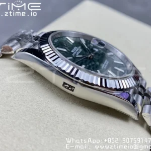 Rolex DateJust 41MM 126334 SS Clean Factory 1:1 Best Edition Green Fluted Dial on SS Jubilee Bracelet VR3235 - Super Clone Watch | 1:1 Best Version