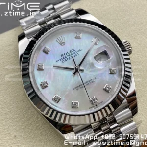 Rolex DateJust 41 126334 Clean 1:1 Best Edition 904L Steel MOP Diamond Dial on Jubilee Bracelet VR3235 - Super Clone Watch | 1:1 Best Version