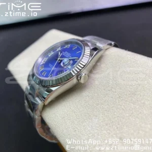 Rolex DateJust 41 126334 Clean 1:1 Best Edition 904L Steel Blue Roman Dial on Oyster Bracelet VR3235 - Super Clone Watch | 1:1 Best Version