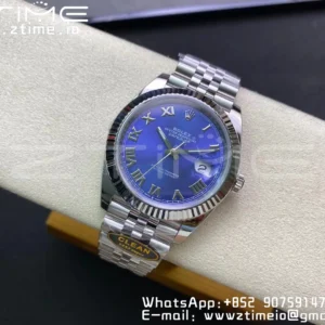 Rolex DateJust 41 126334 Clean 1:1 Best Edition 904L Steel Blue Roman Dial on Jubilee Bracelet VR3235 - Super Clone Watch | 1:1 Best Version