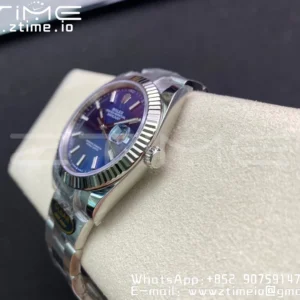 Rolex DateJust 41 126334 Clean 1:1 Best Edition 904L Steel Blue Stick Dial on Oyster Bracelet VR3235 - Super Clone Watch | 1:1 Best Version