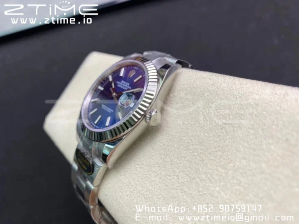 Rolex DateJust 41 126334 Clean 1:1 Best Edition 904L Steel Blue Stick Dial on Oyster Bracelet VR3235 - Super Clone Watch | 1:1 Best Version