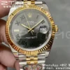 Rolex DateJust 41 126333 Clean 1:1 Best Edition 904L Steel Gray Dial Green Roman Marker on SS/YG Jubilee Bracelet VR3235 - Super Clone Watch | 1:1 Best Version