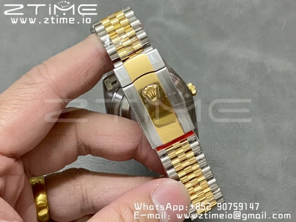 Rolex DateJust 41 126333 Clean 1:1 Best Edition 904L Steel Gray Dial Green Roman Marker on SS/YG Jubilee Bracelet VR3235 - Super Clone Watch | 1:1 Best Version