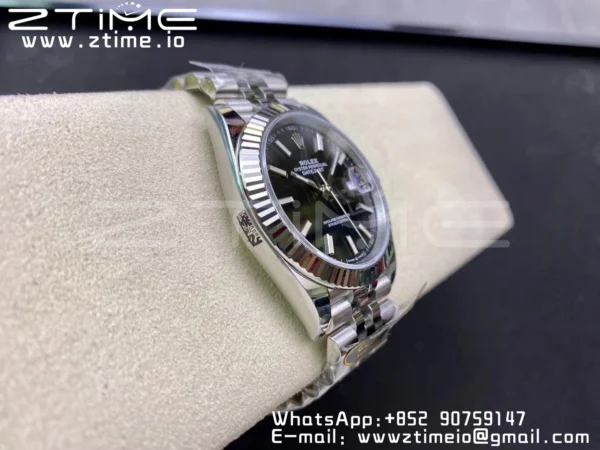 Rolex DateJust 41 126334 Clean 1:1 Best Edition 904L Steel Black Stick Dial on Jubilee Bracelet VR3235 - Super Clone Watch | 1:1 Best Version