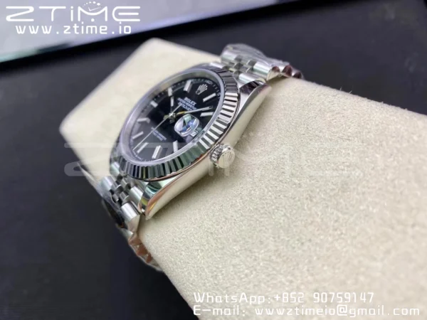 Rolex DateJust 41 126334 Clean 1:1 Best Edition 904L Steel Black Stick Dial on Jubilee Bracelet VR3235 - Super Clone Watch | 1:1 Best Version