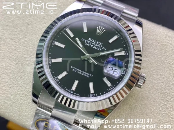 Rolex DateJust 41 126334 Clean 1:1 Best Edition 904L Steel Black Stick Dial on Oyster Bracelet VR3235 - Super Clone Watch | 1:1 Best Version