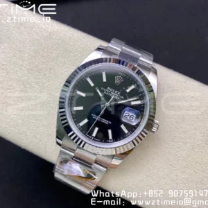 Rolex DateJust 41 126334 Clean 1:1 Best Edition 904L Steel Black Stick Dial on Oyster Bracelet VR3235 - Super Clone Watch | 1:1 Best Version