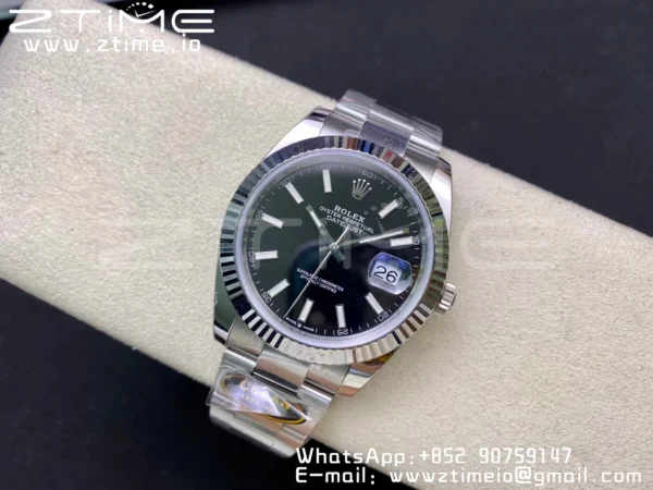 Rolex DateJust 41 126334 Clean 1:1 Best Edition 904L Steel Black Stick Dial on Oyster Bracelet VR3235 - Super Clone Watch | 1:1 Best Version