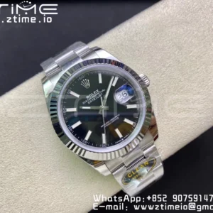 Rolex DateJust 41 126334 Clean 1:1 Best Edition 904L Steel Black Stick Dial on Oyster Bracelet VR3235 - Super Clone Watch | 1:1 Best Version