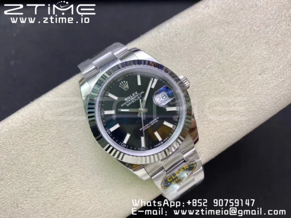 Rolex DateJust 41 126334 Clean 1:1 Best Edition 904L Steel Black Stick Dial on Oyster Bracelet VR3235 - Super Clone Watch | 1:1 Best Version