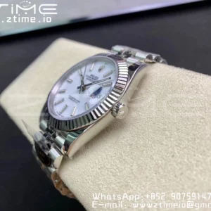 Rolex DateJust 41 126334 Clean 1:1 Best Edition 904L Steel White Stick Dial on Jubilee Bracelet VR3235 - Super Clone Watch | 1:1 Best Version