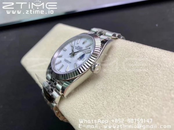 Rolex DateJust 41 126334 Clean 1:1 Best Edition 904L Steel White Stick Dial on Jubilee Bracelet VR3235 - Super Clone Watch | 1:1 Best Version