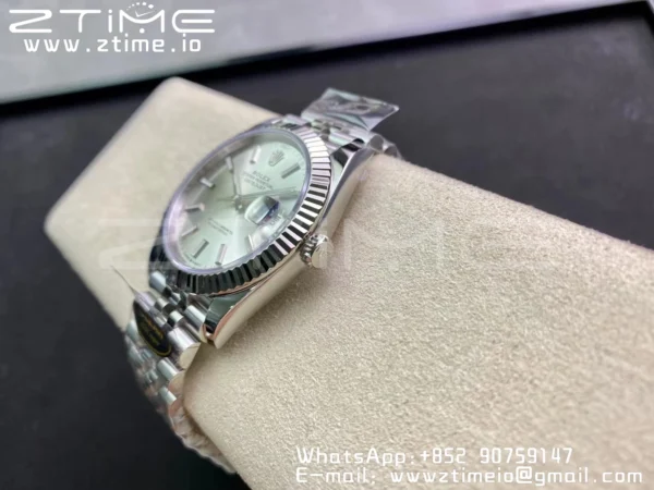 Rolex DateJust 41 126334 Clean 1:1 Best Edition 904L Steel Silvery Stick Dial on Jubilee Bracelet VR3235 - Super Clone Watch | 1:1 Best Version