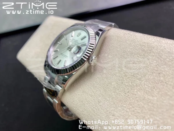Rolex DateJust 41 126334 Clean 1:1 Best Edition 904L Steel Silvery Stick Dial on Oyster Bracelet VR3235 - Super Clone Watch | 1:1 Best Version