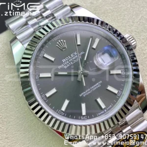 Rolex Rolex DateJust 41 126334 Clean 1:1 Best Edition 904L Steel Gray Stick Dial on Jubilee Bracelet VR3235 - Super Clone Watch | 1:1 Best Version