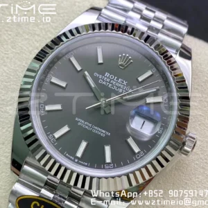 Rolex Rolex DateJust 41 126334 Clean 1:1 Best Edition 904L Steel Gray Stick Dial on Jubilee Bracelet VR3235 - Super Clone Watch | 1:1 Best Version