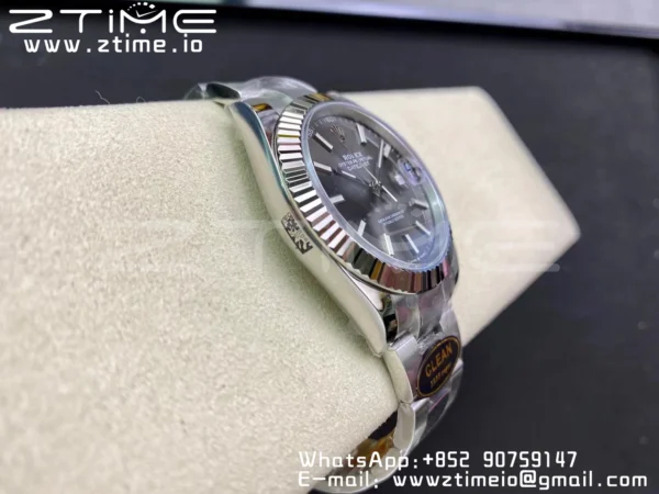 Rolex Rolex DateJust 41 126334 Clean 1:1 Best Edition 904L Steel Gray Stick Dial on Oyster Bracelet VR3235 - Super Clone Watch | 1:1 Best Version