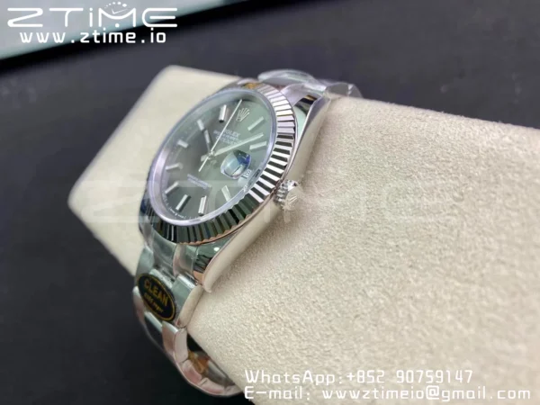 Rolex Rolex DateJust 41 126334 Clean 1:1 Best Edition 904L Steel Gray Stick Dial on Oyster Bracelet VR3235 - Super Clone Watch | 1:1 Best Version