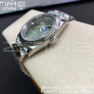 Rolex DateJust 41 126334 Clean 1:1 Best Edition 904L Steel Wimbledon Dial on Jubilee Bracelet VR3235 - Super Clone Watch | 1:1 Best Version
