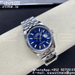 Rolex DateJust 36 126234 904L SS Clean Factory 1:1 Best Edition Fluted Bezel Blue Dial on Jubilee Bracelet VR3235 - Super Clone Watch | 1:1 Best Version