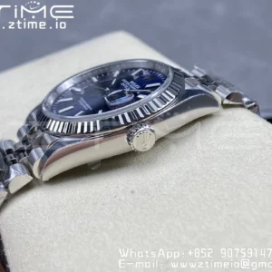 Rolex DateJust 36 126234 904L SS Clean Factory 1:1 Best Edition Fluted Bezel Blue Dial on Jubilee Bracelet VR3235 - Super Clone Watch | 1:1 Best Version