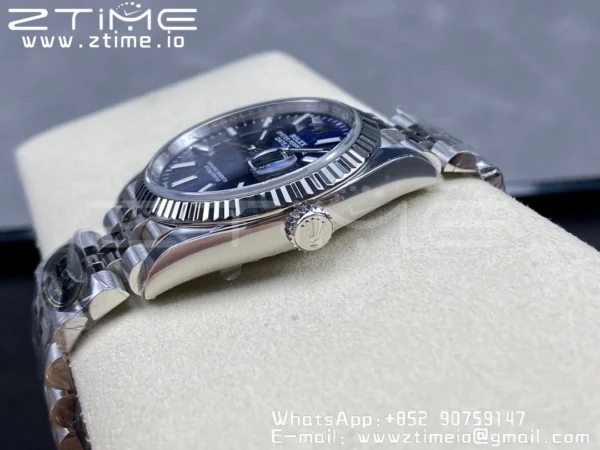 Rolex DateJust 36 126234 904L SS Clean Factory 1:1 Best Edition Fluted Bezel Blue Dial on Jubilee Bracelet VR3235 - Super Clone Watch | 1:1 Best Version