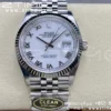 Rolex DateJust 36 126234 904L SS Clean Factory 1:1 Best Edition Fluted Bezel White Roman Dial on Jubilee Bracelet VR3235 - Super Clone Watch | 1:1 Best Version