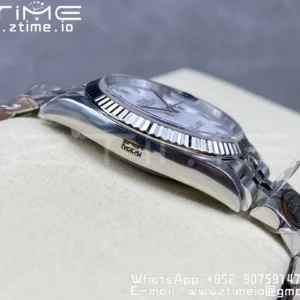 Rolex DateJust 36 126234 904L SS Clean Factory 1:1 Best Edition Fluted Bezel White Roman Dial on Jubilee Bracelet VR3235 - Super Clone Watch | 1:1 Best Version