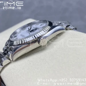 Rolex DateJust 36 126234 904L SS Clean Factory 1:1 Best Edition Fluted Bezel White Roman Dial on Jubilee Bracelet VR3235 - Super Clone Watch | 1:1 Best Version